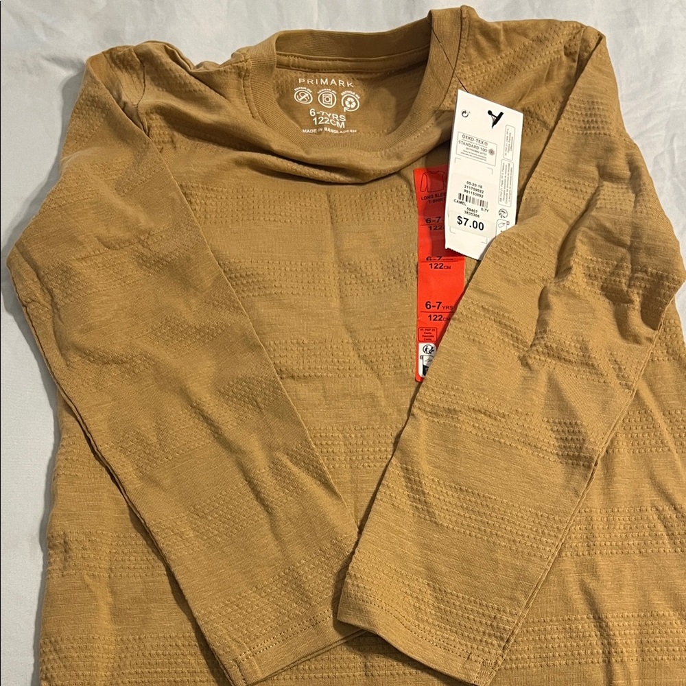 Primark NWT Boy’s Long Sleeve Shirt Set - teal, mustard, and Animal Print - Picture 10 of 13